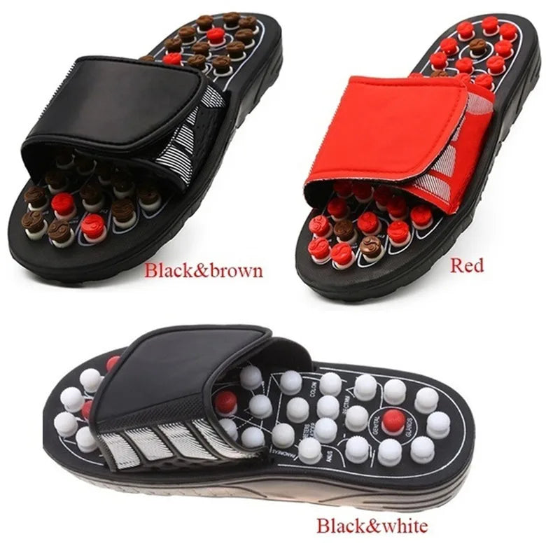 Acupoint Massage Slippers Sandal For Men Feet Chinese Acupressure Therapy Medical Rotating Foot Massager Shoes Unisex