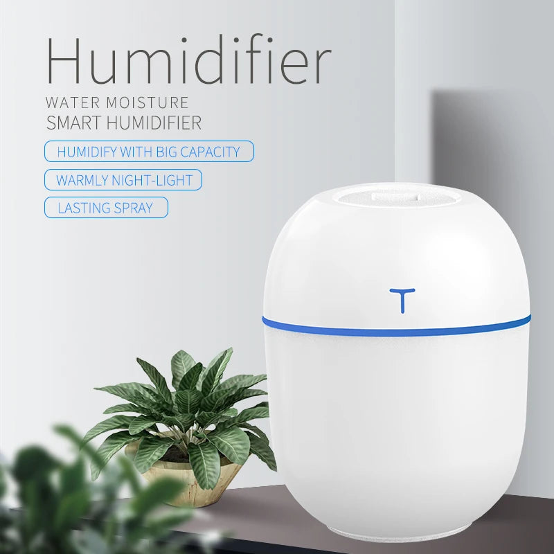 Smart Mini Portable Egg Humidifier 200 ml USB Desktop Indoor Air Atomization Humidifier Household Mute Large Spray Humidifier